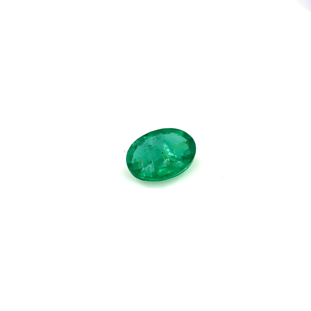 0.73ct Oval Natural Emerald (Colour Green, Clarity Slightly Included, Cut Faceted)
