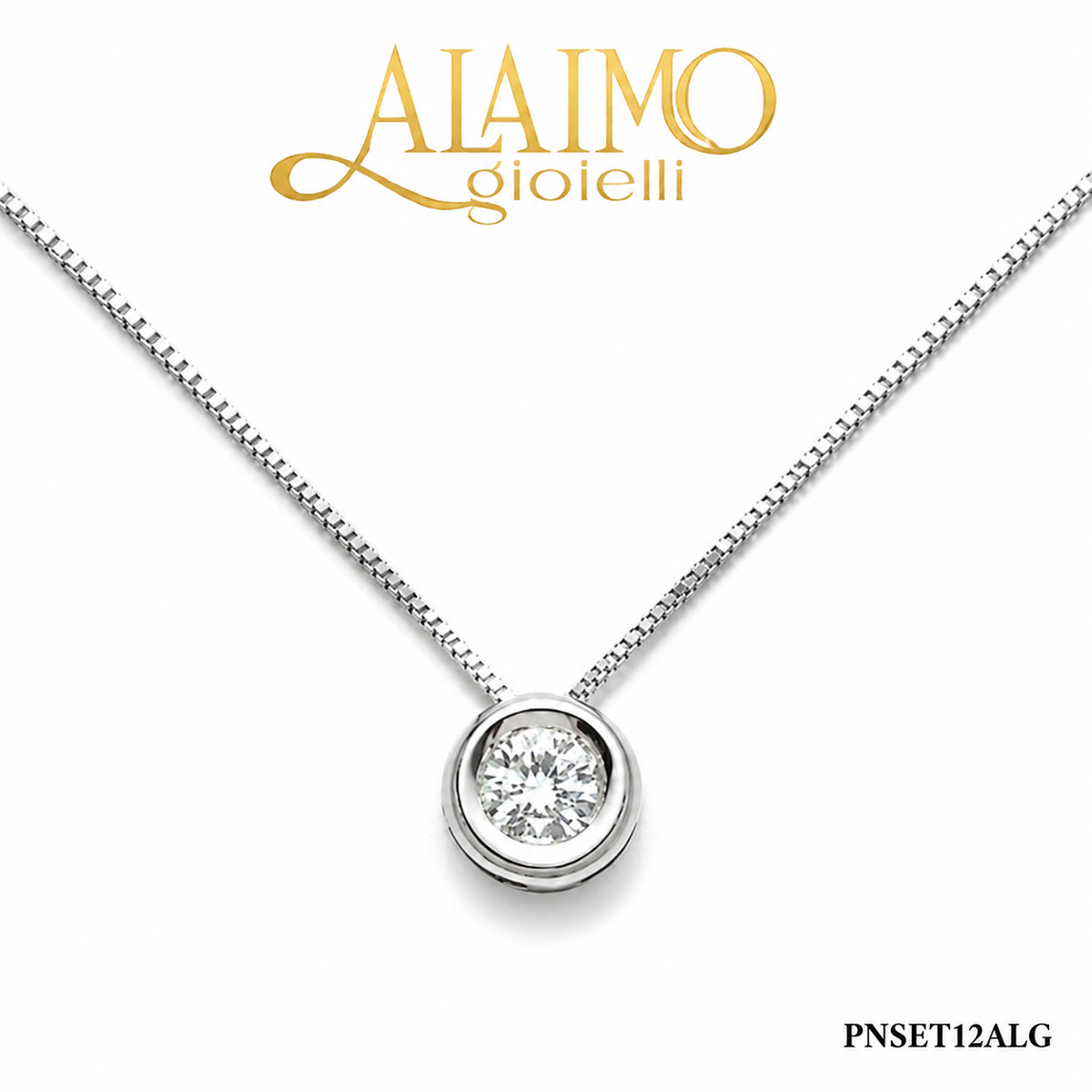 COLLANA PUNTO LUCE DIAMANTI  PNSET12ALG Oro 18kt