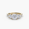 Three-Stone with Pavé Band