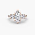 Three-Stone with Pavé Band