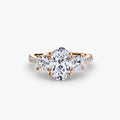 Three-Stone with Pavé Band