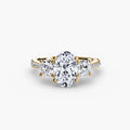 Three-Stone with Pavé Band