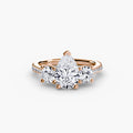 Three-Stone with Pavé Band