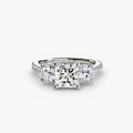 Three-Stone with Pavé Band