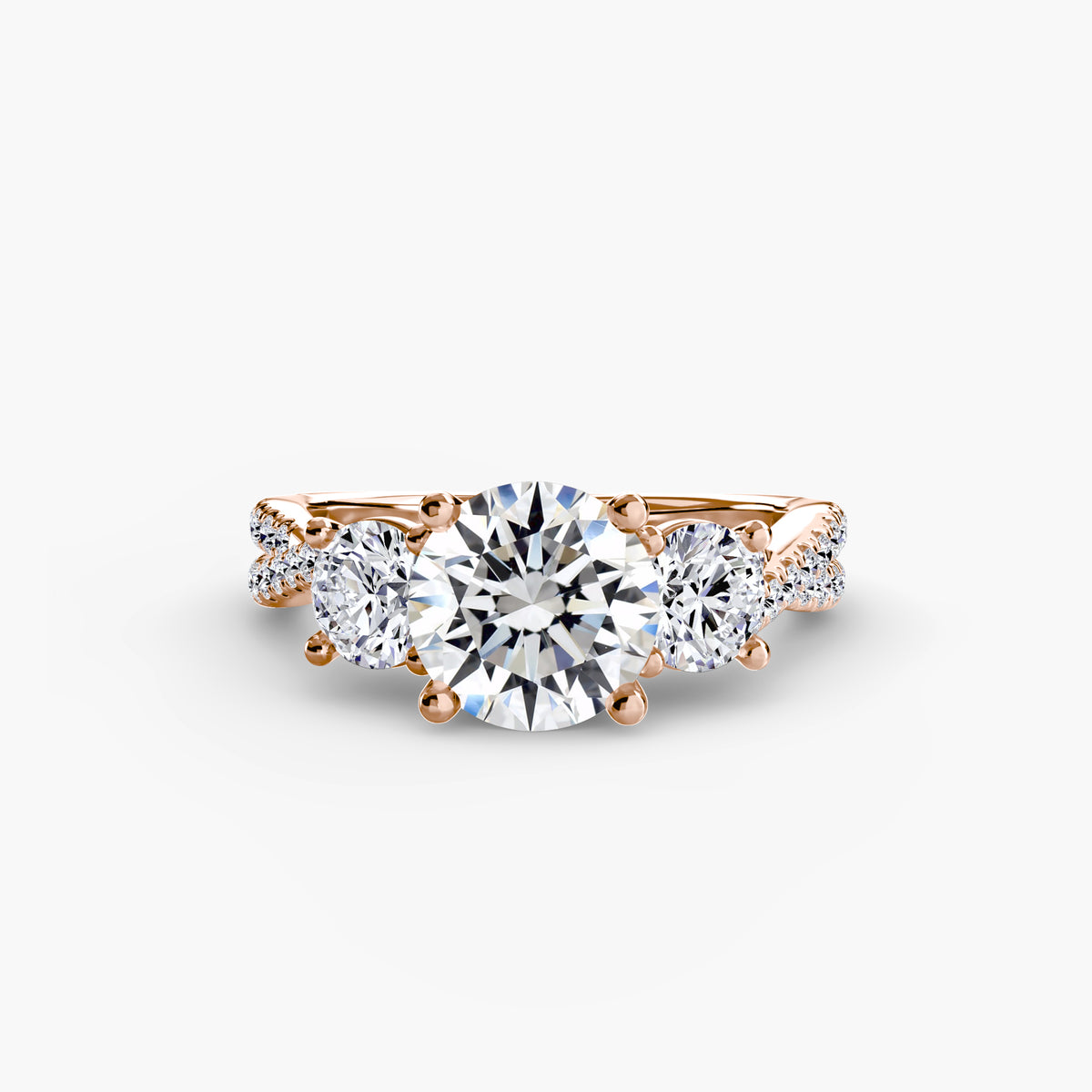 Three-Stone with Pavé Band 2