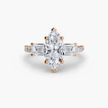 Three-Stone Ring with Pavé Band 4
