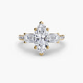 Three-Stone Ring with Pavé Band 4