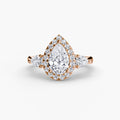 Three-Stone Ring with Halo
