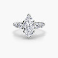 Five Stone Ring with Pavé Band