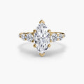 Five Stone Ring with Pavé Band