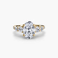 Five Stone Ring with Pavé Band