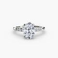 Solitaire with Shoulder Accents