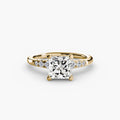 Solitaire with Shoulder Accents