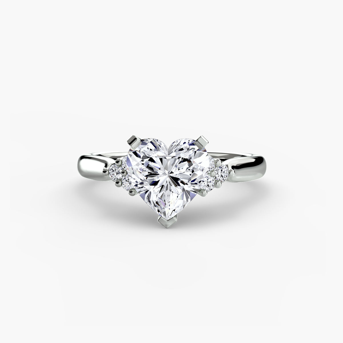 Solitaire with Cluster Shoulders 2
