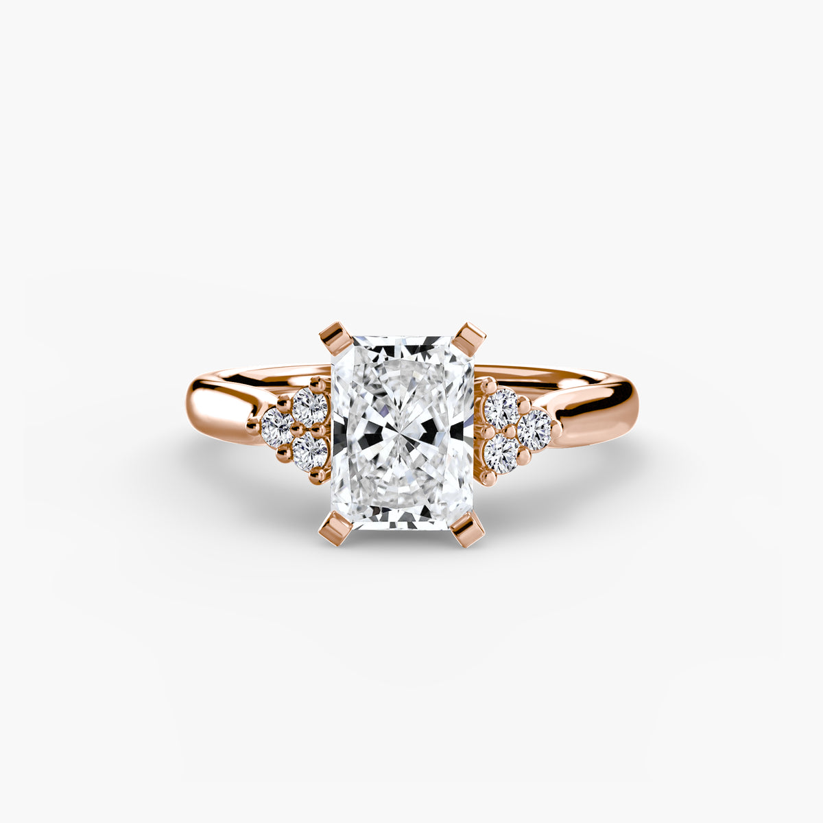 Solitaire with Cluster Shoulders 2