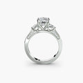 Three Stone with Pavé Shoulders