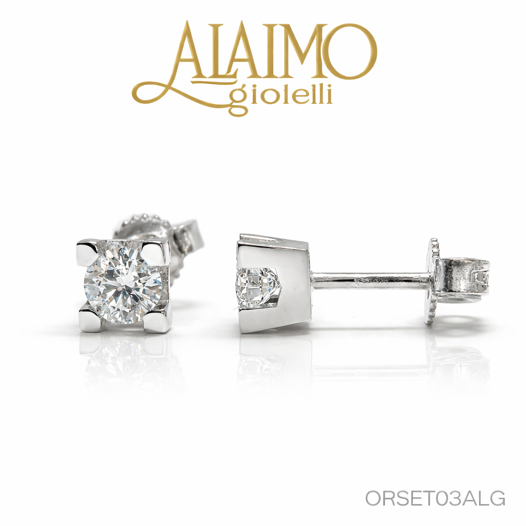 Orecchini Punto Luce Diamanti  ORSET03ALG Oro 18kt