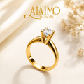 Anello Solitario AS14ALG Oro 18 kt con Diamante e Montatura a Quattro Griffe
