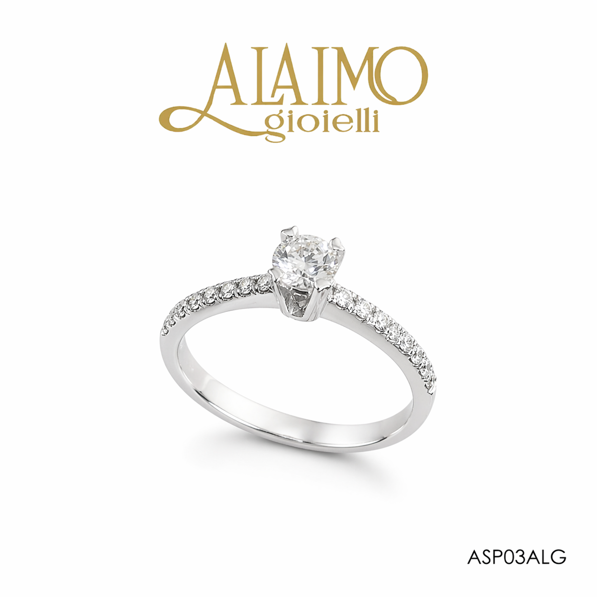 Anello Solitario ASP03ALG Oro 18 kt con Diamante