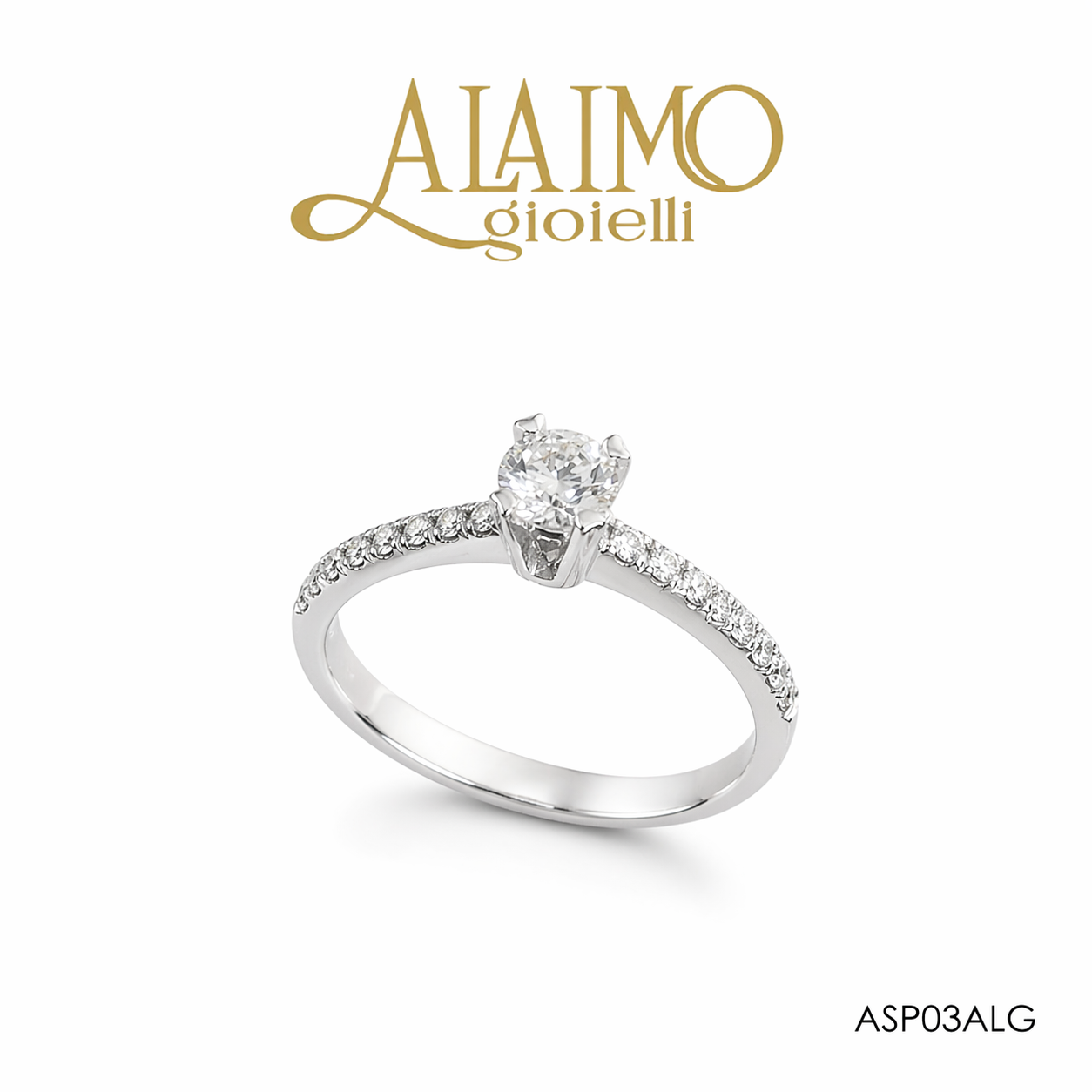 Anello Solitario ASP03ALG Oro 18 kt con Diamante