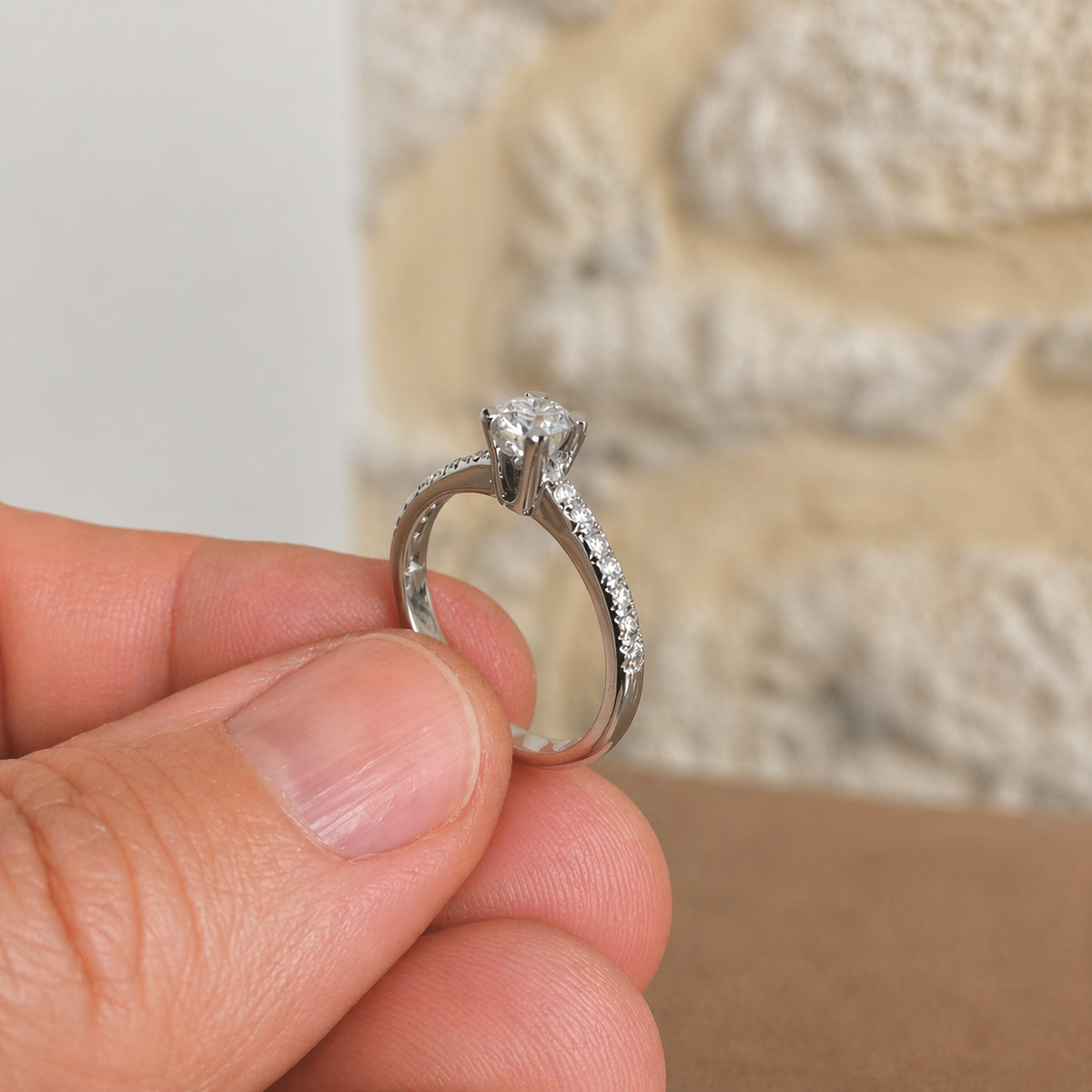 Anello Solitario ASP03ALG Oro 18 kt con Diamante