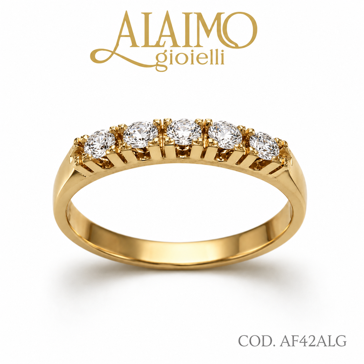 Veretta AF42 Oro 18 kt con 5 Diamanti Taglio Brillante