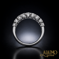 Veretta Degradé AF54 Oro 18 kt con 9 Diamanti Taglio Brillante